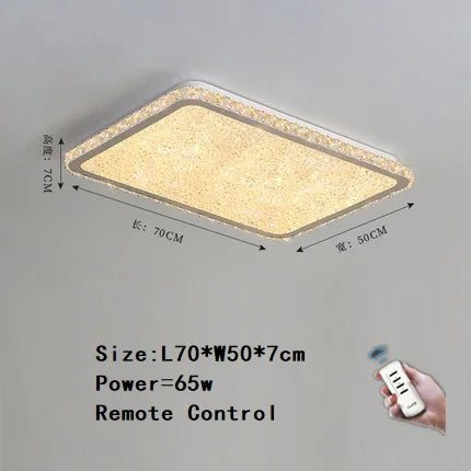 Crystal Round Ceiling Lamp Elegant LED Lighting for Bedroom & Living Room