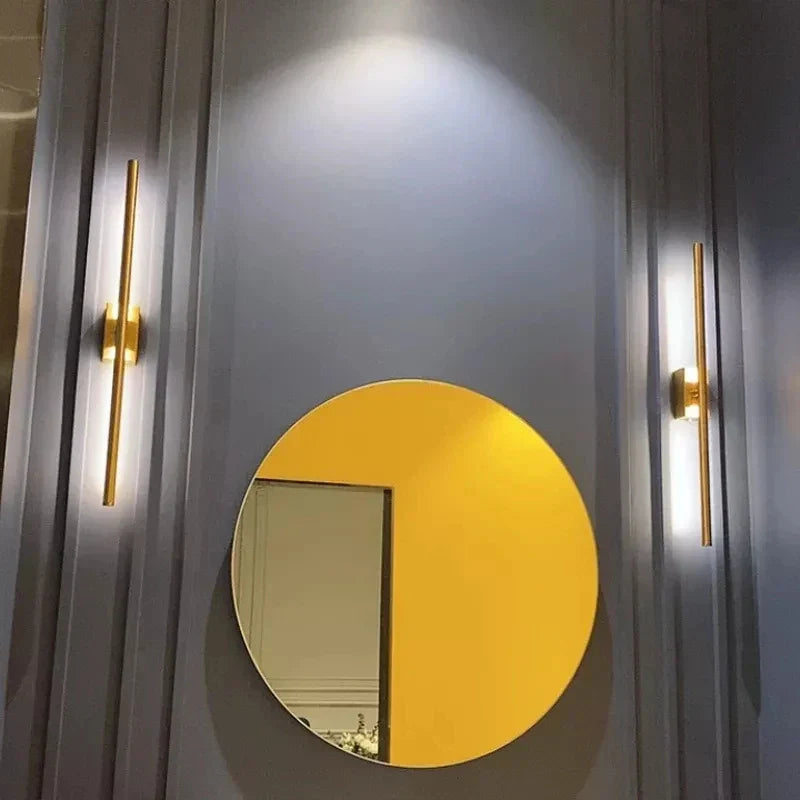 Modern Nordic Brass Gold LED Sconce Wall Lamp Light for Home Hotel Bedroom