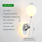 Cartoon Bear Balloon LED Wall Lamp for Children's Room