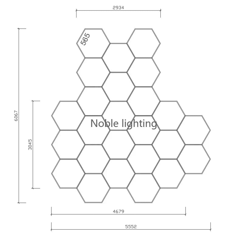 Honeycomb LED Car Detailing Ceiling Light - Customized Hexagon Design for Showroom
