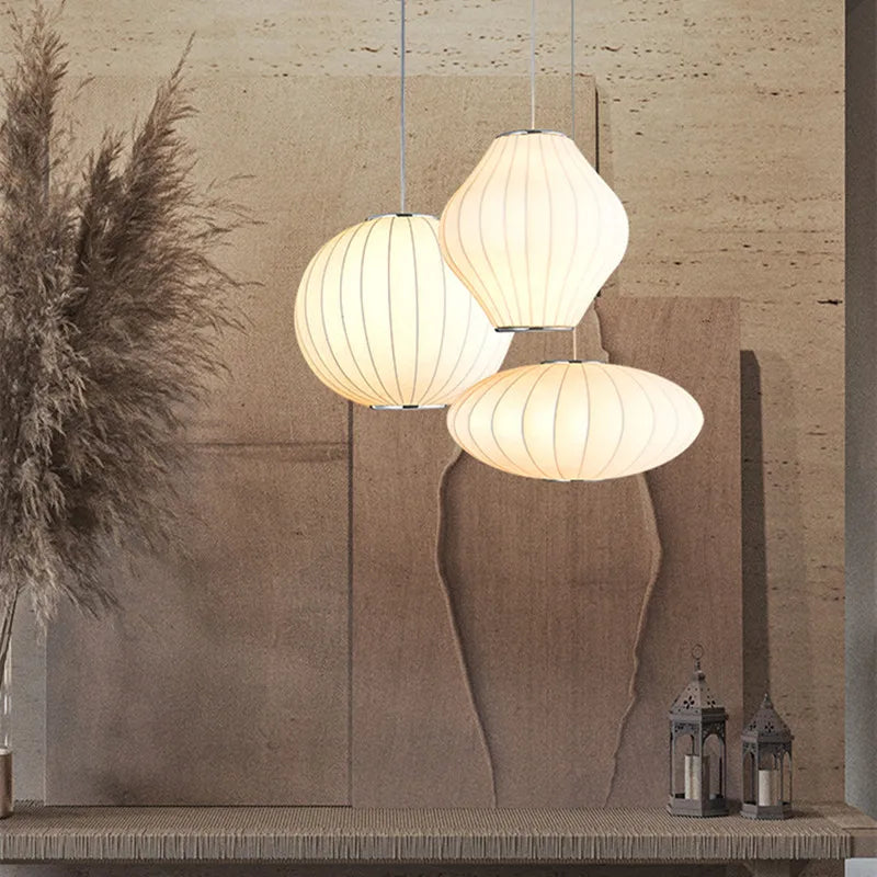 Silk Ball Pendant Lamp for Home, Shop, and Bar Decor