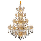European Crystal Chandelier | Luxe Villa Hall Lighting | Zinc Alloy Middle Floor Lamp