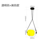 Czech Glass Capsule Pendant Light for Colorful LED Restaurant Bar Chandelier