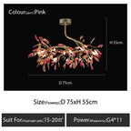 Agate Branch Chandelier - Nordic Glass LED Globe for Bedroom, Kitchen, Dining Room