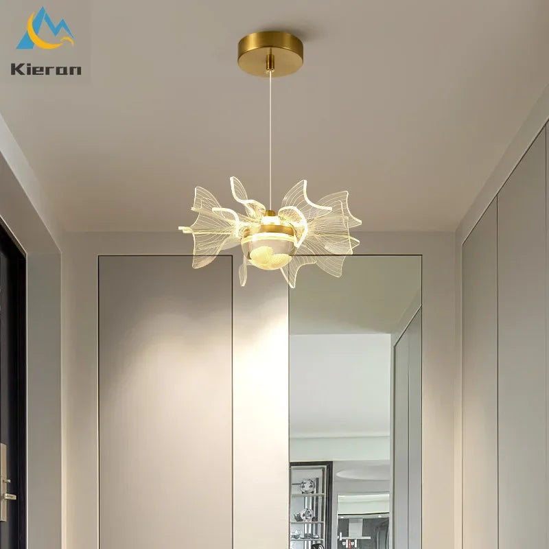 Butterfly LED Chandelier: Nordic Modern UFO Pendent Lamp for Home Decor