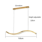 Crystal LED Pendant: Modern Minimalist Chandelier for Home Dining Living Room Decor