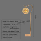 LED Sunflower Crystal Floor Lamp for Home Decor in Living Room or Bedroom