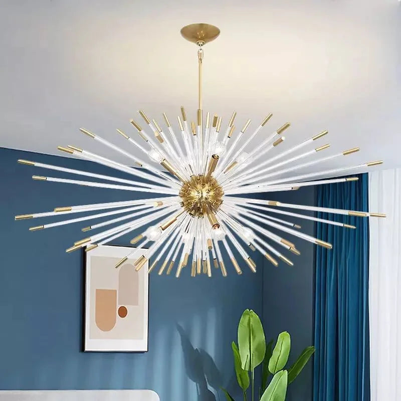 Crystal Dandelion LED Chandelier for Luxury Indoor Decor
