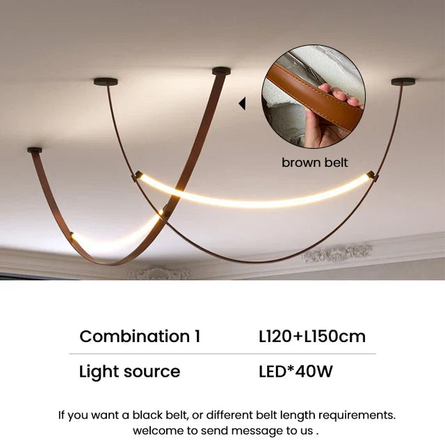 Designer LED Tube Suspension Chandelier for Living Room and Bar
