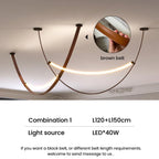 Designer LED Tube Suspension Chandelier for Living Room and Bar