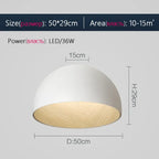 Wood Grain Ceiling Light - Designer Fixture for Study Room