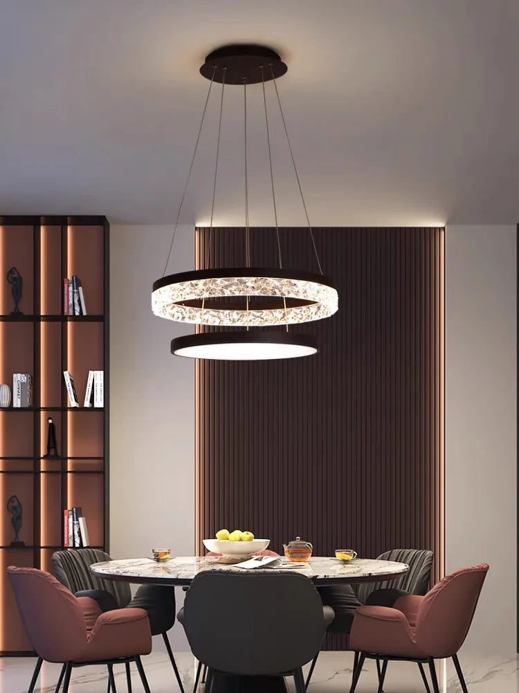 LED Chandelier Pendant Light with Remote Control for Home Decor