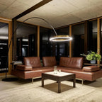 Nordic Ring LED Floor Lamp - Modern Loft Standing Light for Home Decor