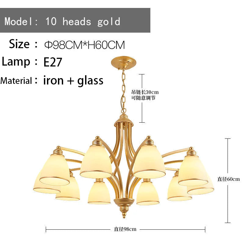 Vintage Country Chandelier for Home Decoration and Indoor Lighting