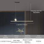 Copper LED Pendant Lights with Remote Control for Dining Room, Kitchen, and Bar