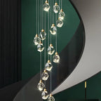 Nordic Crystal Cube Chandelier: LED Light for Home, Staircase, Living Room