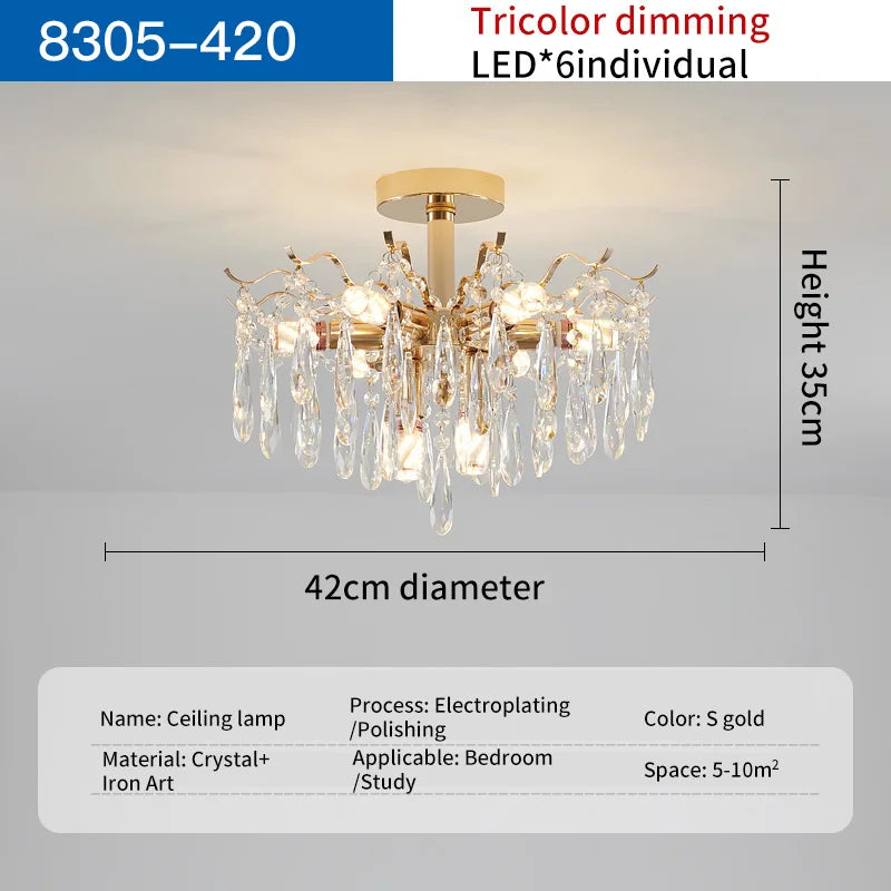 Crystal Chandelier | Luxury Living Room Light | Creative Elegant Lighting