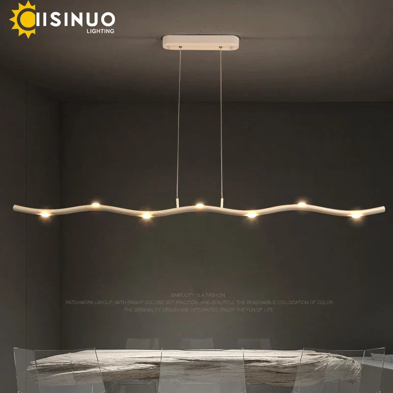 LED Wave Pendant Light for Office Dining Living Room Decor