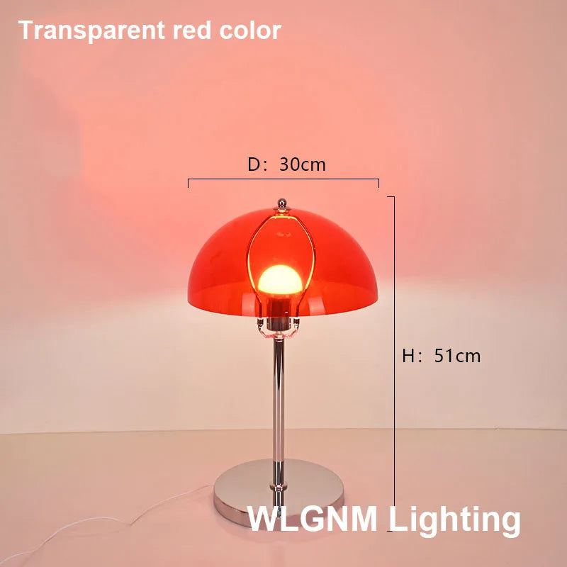 Bauhaus Mushroom Table Lamp, Modern Acrylic LED Night Light