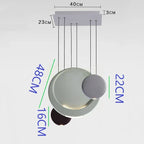 Scandinavian Moon Crescent Chandelier, Minimalist Kitchen Island Pendant Lamp