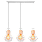 Nordic Solid Wood Pendant Lights 1/3 Heads Wall Lamp for Home Restaurant Hotel