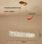 Luxury K9 Crystal Chandelier: Modern Nordic Living Dinning Room Bedroom Lighting