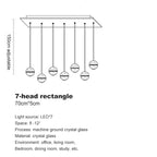 Crystal Ceiling Chandelier for Staircase & Hallway, Elegant Long Cable Pendant Light