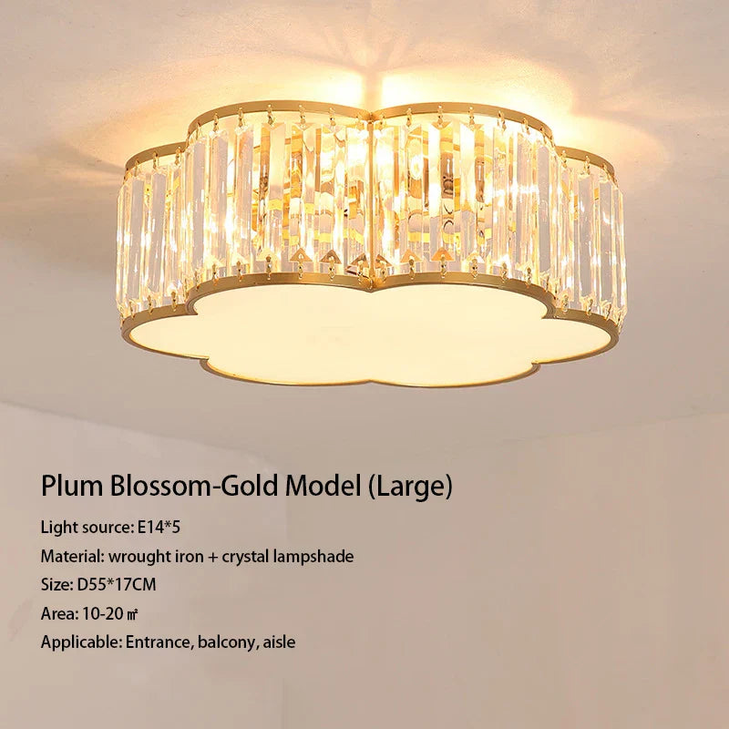 Luxury Crystal Ceiling Lights LED Chandeliers for Living Room Bedroom Lighting