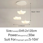 Cloud White Floating Pendant Chandelier for Dining Room, Kitchen Island, Indoor Lighting