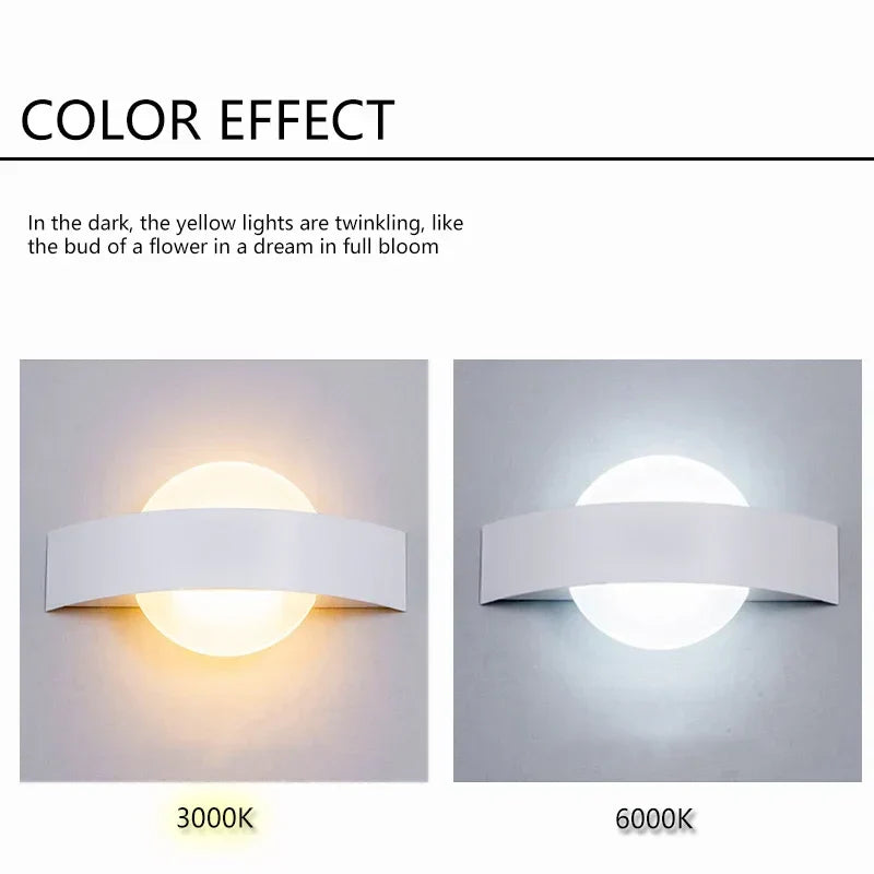 4W LED Wall Light Iron & Acrylic Indoor Lamp Fixture for Kitchen and Dining