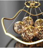 Bubble Pendant Chandelier: Modern Dimmable LED Lighting for Home Decor