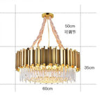 Crystal Chandelier: Elegant Villa Pendant Lights for Living Room and Bedroom