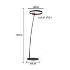 Circular Luminescence LED Floor Lamp for Living Room Bedroom Hotel Decor