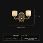 Jade Zinc Alloy Chandelier for Living Room, Restaurant, Hall - Elegant Chinese Design