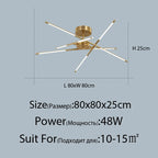 Linen Ceiling Chandelier: Black Gold Pendant Lamp for Home, Office, or Restaurant