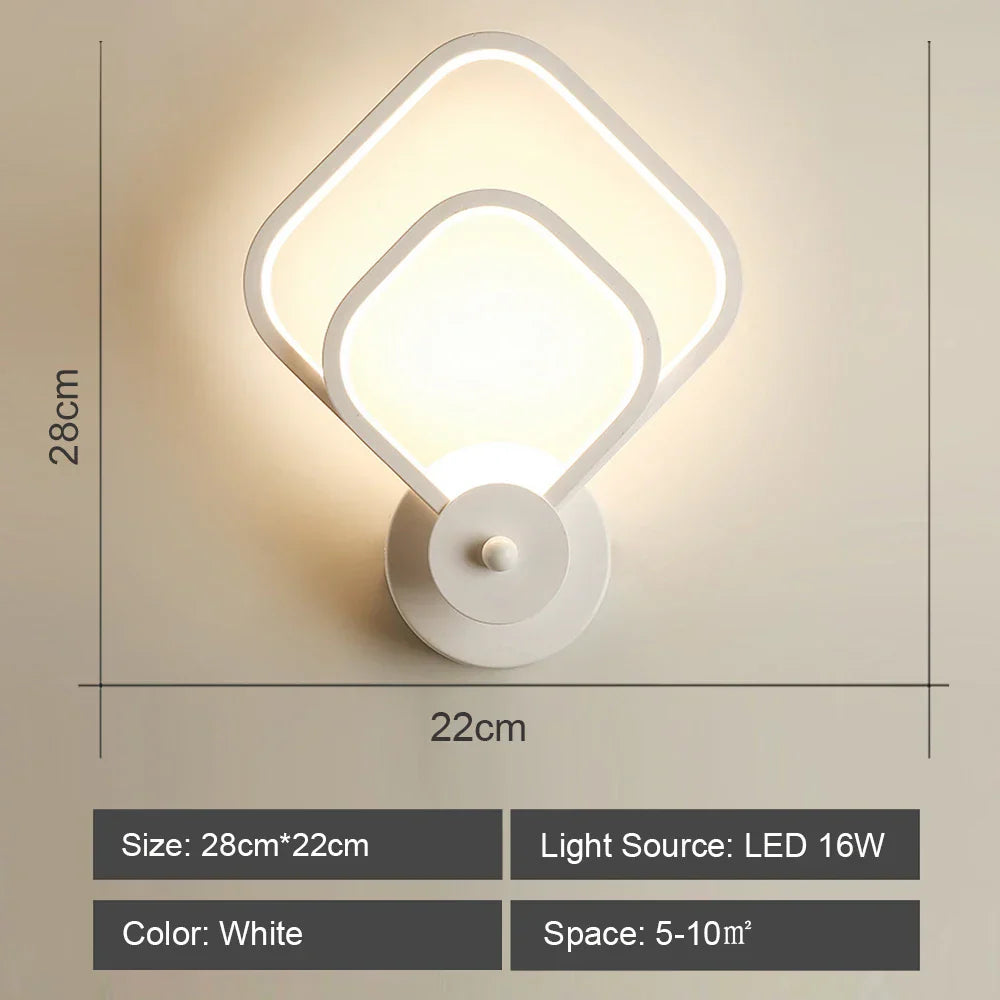 Nordic Acrylic LED Wall Sconce for Bedroom Restaurant Hallway