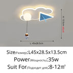 Modern Kids Room Ceiling Chandelier for Bedroom Study Living Room Lighting Fixtures