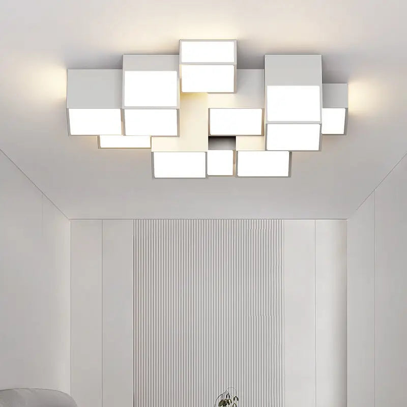 Square LED Chandeliers: Modern Home Indoor Lighting Fixtures for Living, Bedroom, Dining Room