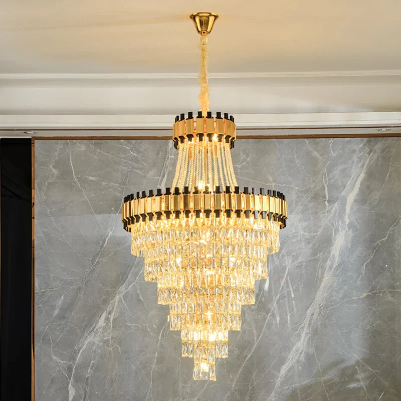 Crystal Chandelier: Modern Luxury for Duplex Villa, Hotel, Club, and Banquet Hall