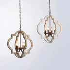 Solid Wood Chandelier: Elegant Pendant Light for Home Improvement