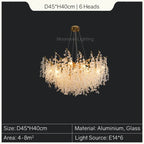 Gold Tree Branch Chandelier: Elegant European Style Pendant Light for Home Decor