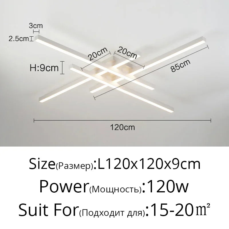 Modern Minimalist LED Ceiling Strip Lights for Living Room, Kitchen, Bedroom