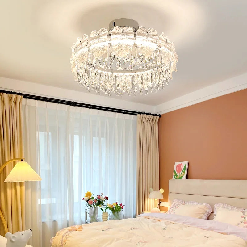 Postmodern Crystal Ceiling Light: Elegant European Style LED Nordic Room Lamp
