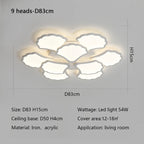 Ginkgo Biloba LED Ceiling Lamp Dimmable Minimalist Modern Indoor Light Fixtures