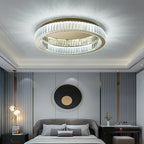 Crystal Circle Chandelier: Modern Nordic LED Ceiling Lamp for Living Room, Bedroom, Study