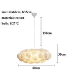 LED Cloud Chandelier: Floating Cotton Cloud Pendant Lamp for Nursery, Living Room, Kids Room