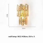 Gold Steel Crystal Pendant Chandelier - Luxury LED Dining Room Hanging Lamp