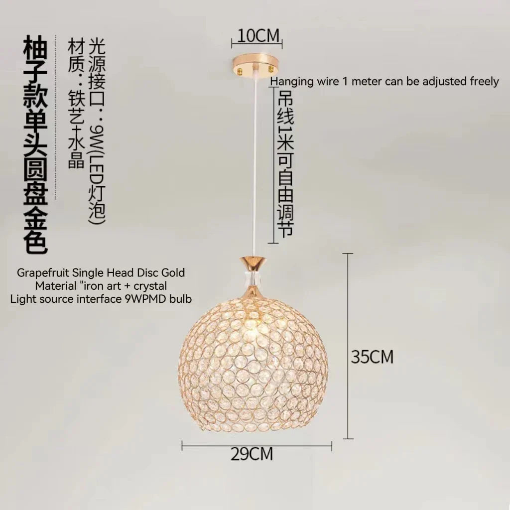 Crystal Gold Ceiling Chandelier | Modern LED Luxury Lighting for Hall