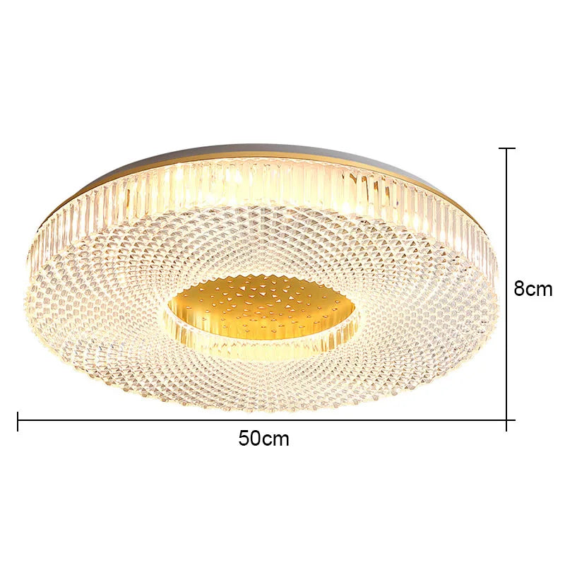 Round Acrylic Ceiling Lamp: Modern Light Luxury for Bedroom & Living Room