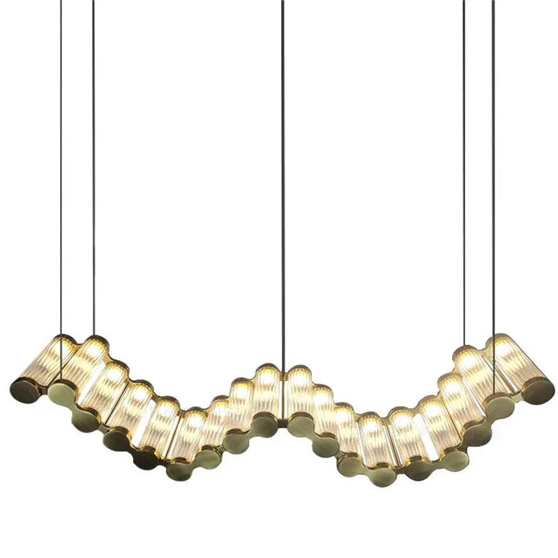 Golden Chandelier LED Dimming Light for Modern Living Room & Bedroom
